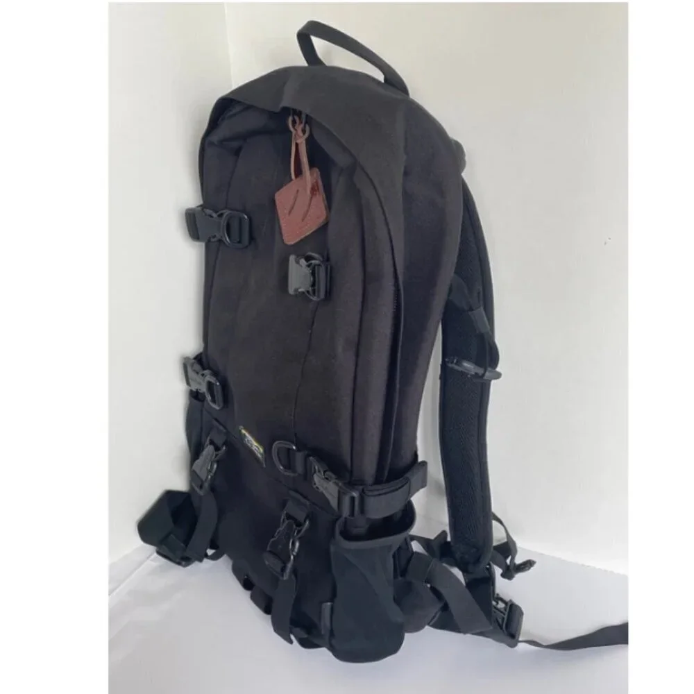 L.L.Bean Bigelow Cordura Backpack Black Nylon Day Hiking Mountain H2O
